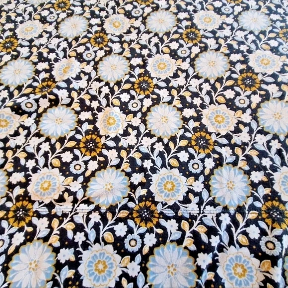 J Jill Shirt Top Black Floral Pima Cotton Size 3X V Neck, Long Sleeve Tee - Picture 8 of 9